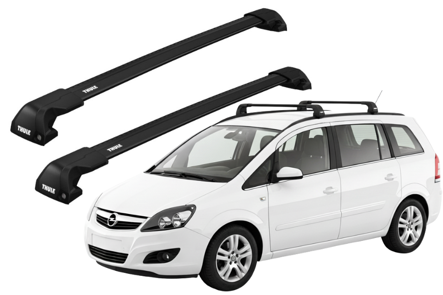 Barras THULE EDGE Flush para autos OPEL Zafira Family 2011 a 2014 negro