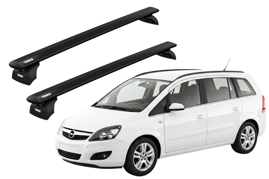 Barras THULE WingBar para autos OPEL Zafira Family 2011 a 2014 negro