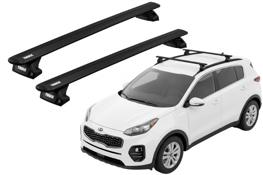 Barras THULE EVO WingBar para autos KIA Sportage 2016 a 2022 negro