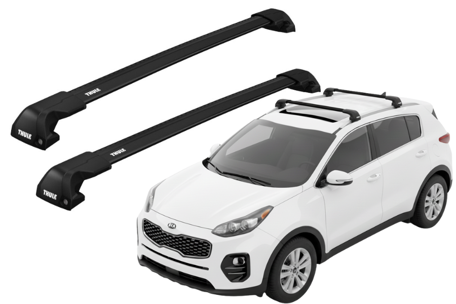Barras THULE EDGE Flush para autos KIA Sportage 2016 a 2022 negro