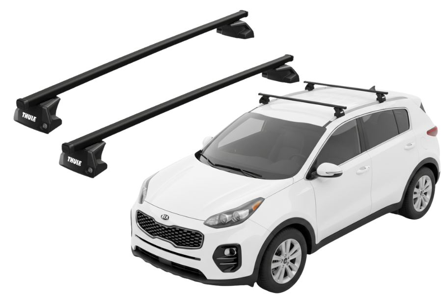 Barras THULE EVO SquareBar para autos KIA Sportage 2016 a 2022