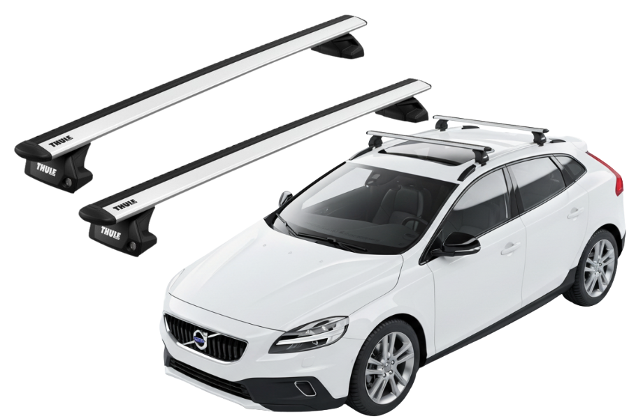 Barras THULE EVO WingBar para autos VOLVO V40 Cross Country 2013 a 2019
