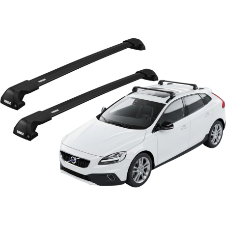Barras THULE EDGE Flush para autos VOLVO V40 Cross Country  2013 a 2019 negro