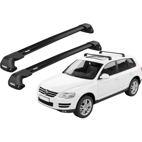 Barras THULE EDGE FLUSH para autos VOLKWAGEN Touareg 2002 a 2009 negro
