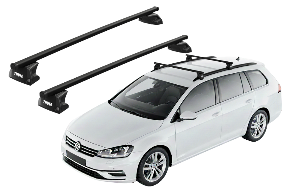 Barras THULE EVO SquareBar para autos VOLKSWAGEN Golf Variant/SportCombi VII 2013 a 2020