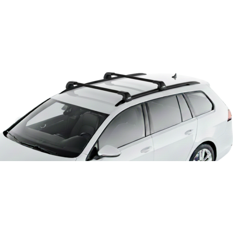 Barras THULE EDGE Flush para autos VOLKSWAGEN Golf Variant/SportCombi VII 2013 a 2020 negro