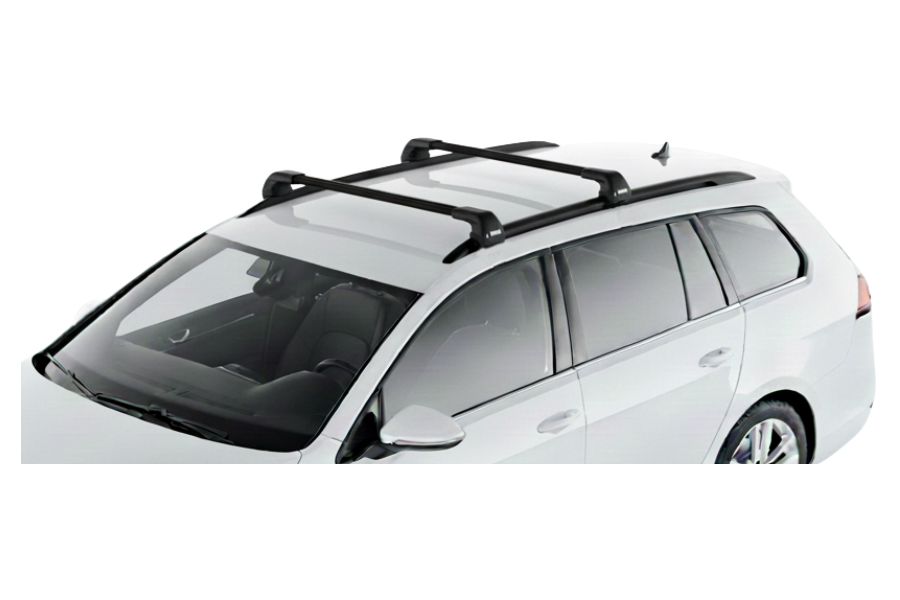 Barras THULE EDGE Flush para autos VOLKSWAGEN Golf Variant/SportCombi VII 2013 a 2020 negro