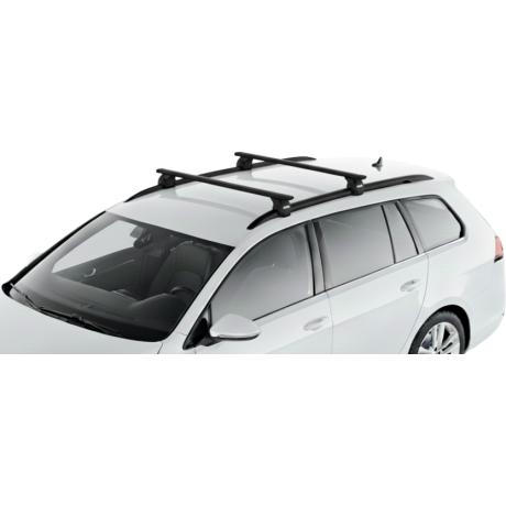 Barras THULE EVO WingBar para autos VOLKSWAGEN Golf Variant/SportCombi VII 2013 a 2020 negro