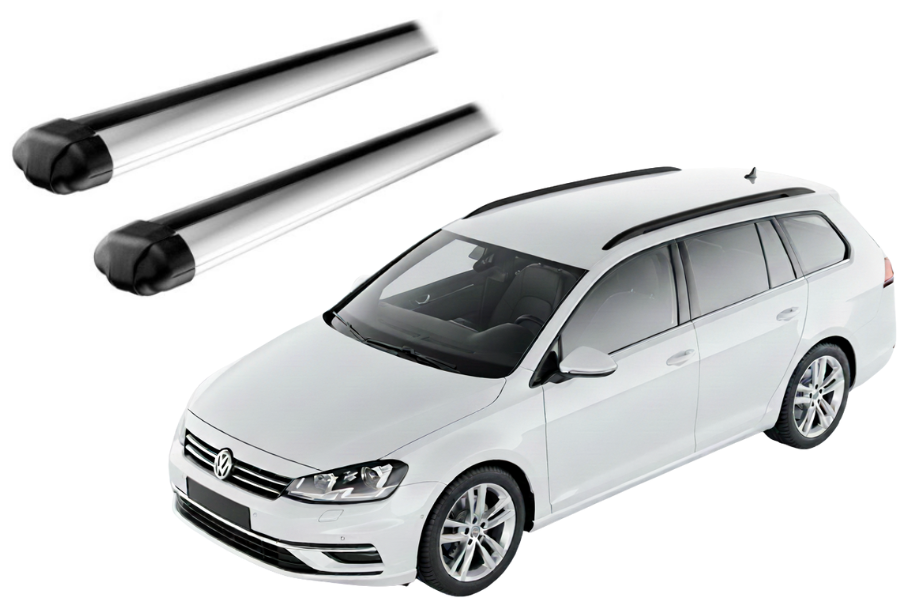 Barras THULE EVO AeroBar para autos VOLKSWAGEN Golf Variant/SportCombi VII 2013 a 2020 negro