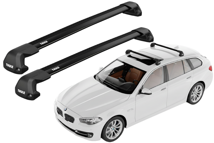 Barras THULE EDGE Flush para autos BMW 5-Series Gran Turismo 2009 a 2017 negro