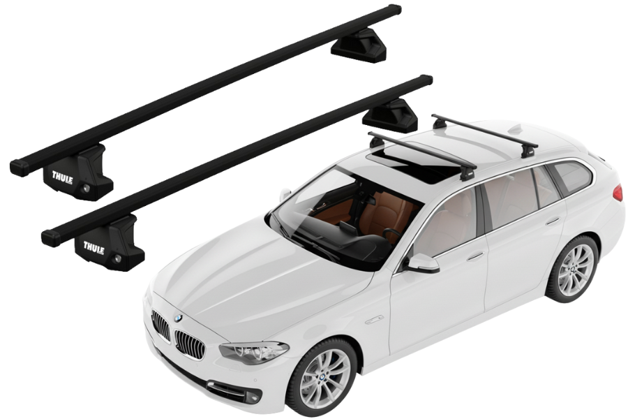 Barras THULE EVO SquareBar para autos BMW 5-Series Gran Turismo 2009 a 2017