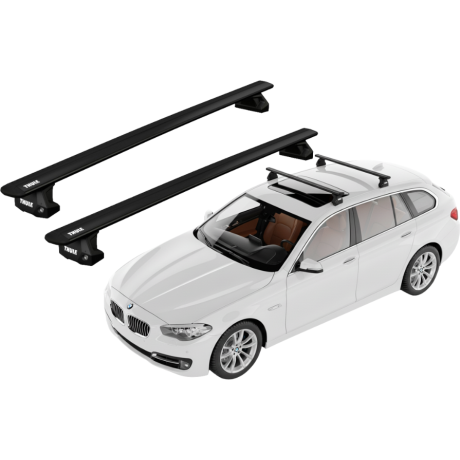 Barras THULE EVO WingBar para autos BMW 5-Series Gran Turismo 2009 a 2017 negro