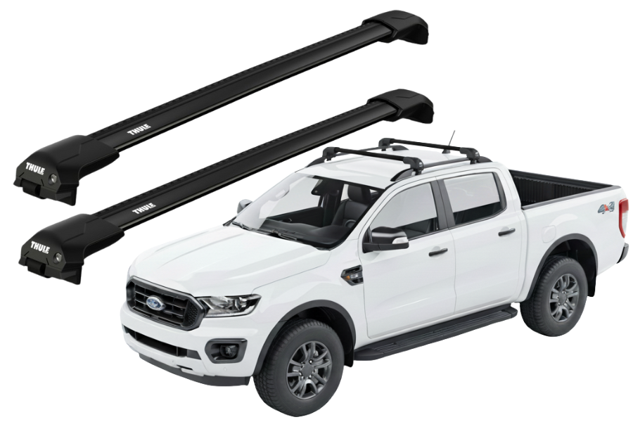 Barras THULE EDGE Flush para autos FORD Ranger 2011 a 2022 negro