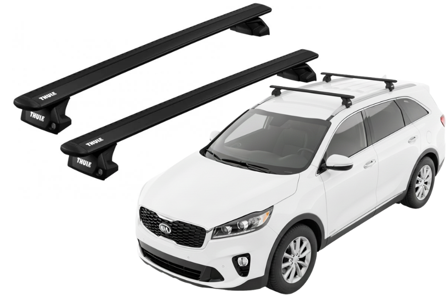 Barras THULE EVO WingBar para autos KIA Sorento 2015 a 2020 negro