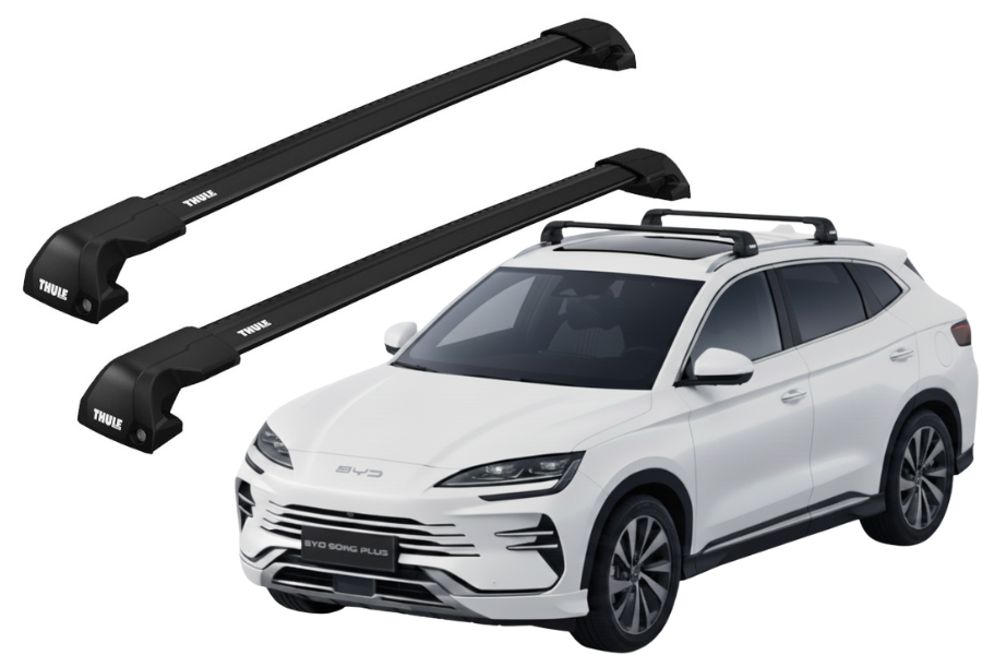 Barras THULE EDGE Flush para autos BYD Song Plus desde 2020 - negro