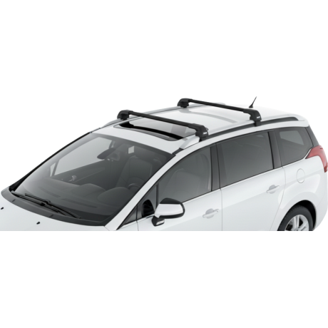 Barras THULE EDGE Flush para autos PEUGEOT 5008 2009 a 2017 negro