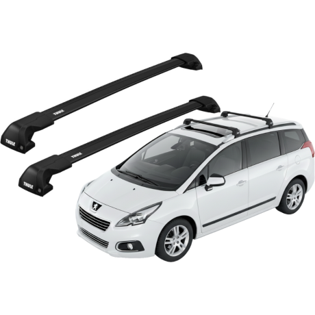 Barras THULE EDGE Flush para autos PEUGEOT 5008 2009 a 2017 negro