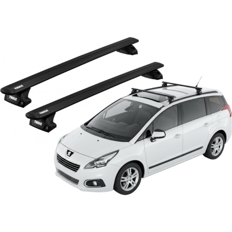 Barras THULE EVO WingBar para autos PEUGEOT 5008 2009 a 2017 negro