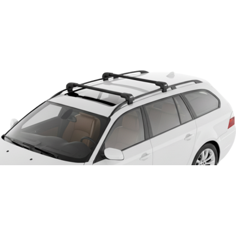 Barras THULE EDGE Flush para autos BMW 5-Series Touring (E61) 2004 a 2010 negro
