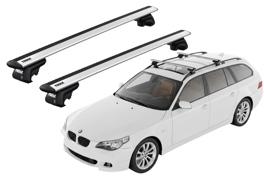 Barras THULE EVO WingBar para autos BMW 5-Series Touring (E61) 2004 a 2010