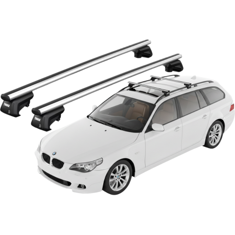 Barras THULE SmartRack XT AluBar para autos BMW 5-Series Touring (E61) 2004 a 2010