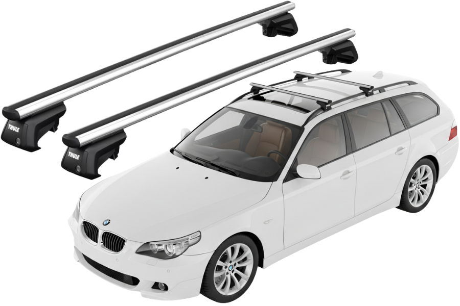 Barras THULE SmartRack XT AluBar para autos BMW 5-Series Touring (E61) 2004 a 2010