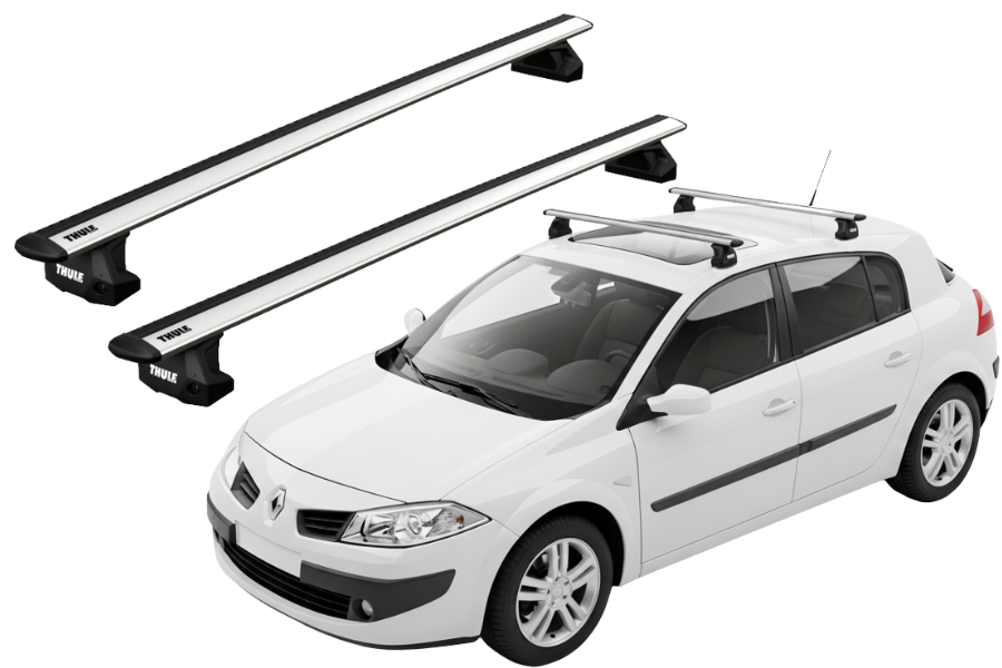 Barras THULE EVO WingBar para autos RENAULT Megane 2003 a 2008