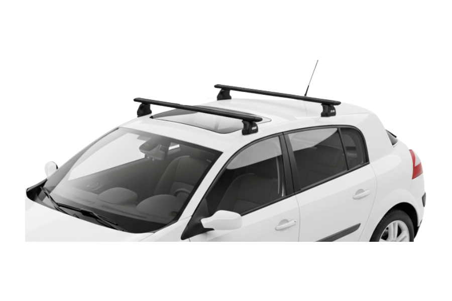 Barras THULE EVO WingBar para autos RENAULT Megane 2003 a 2008 negro