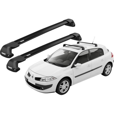 Barras THULE EDGE Flush para autos RENAULT Megane 2003 a 2008 negro