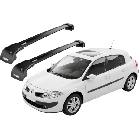 Barras THULE EDGE para autos RENAULT Megane 2003 a 2008 negro