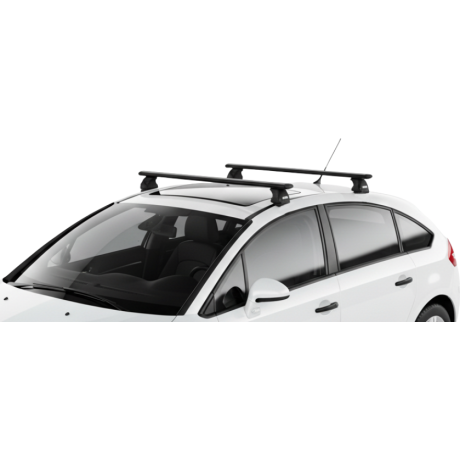 Barras THULE EVO WingBar para autos CITROEN C4 2005 a 2009 negro
