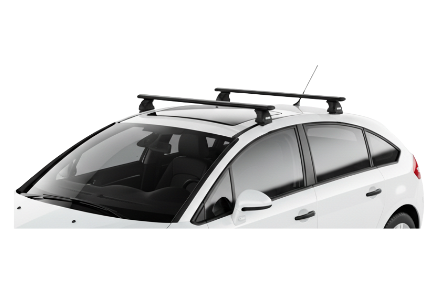 Barras THULE EVO WingBar para autos CITROEN C4 2005 a 2009 negro
