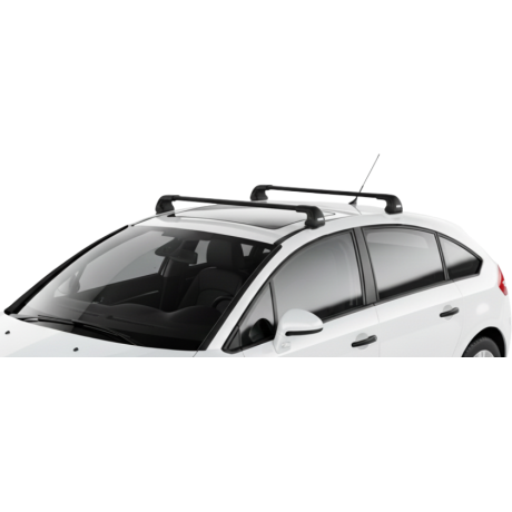 Barras THULE EDGE Flush para autos CITROEN C4 2005 a 2009 negro