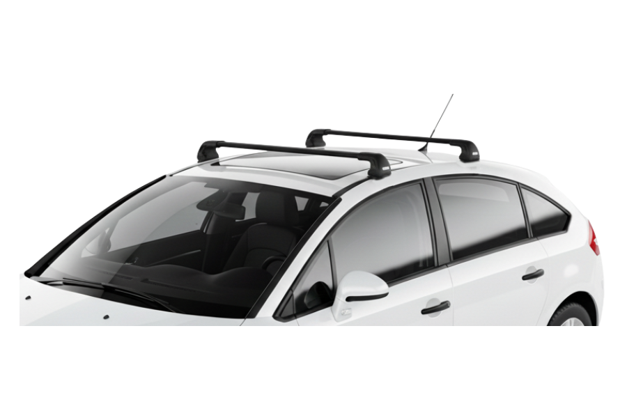 Barras THULE EDGE Flush para autos CITROEN C4 2005 a 2009 negro