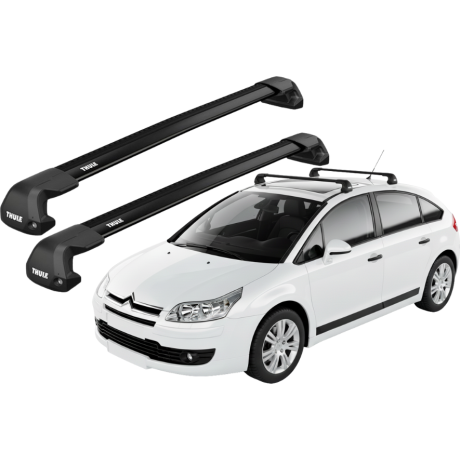 Barras THULE EDGE Flush para autos CITROEN C4 2005 a 2009 negro