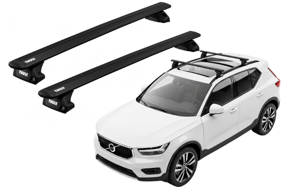 Barras THULE EVO WingBar para autos VOLVO XC40 desde 2018 - 2024 negro