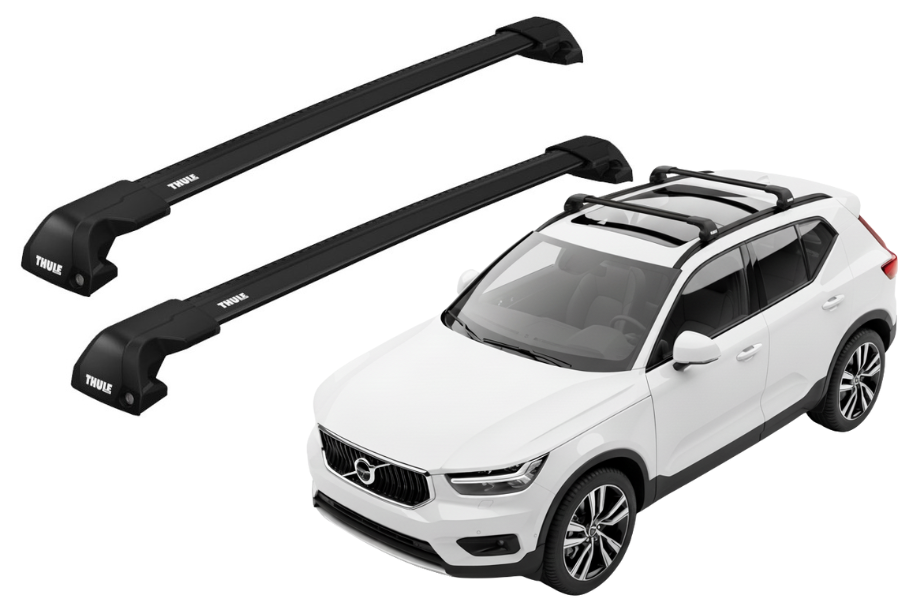 Barras THULE EDGE Flush para autos VOLVO XC40 desde 2018 - 2024 negro