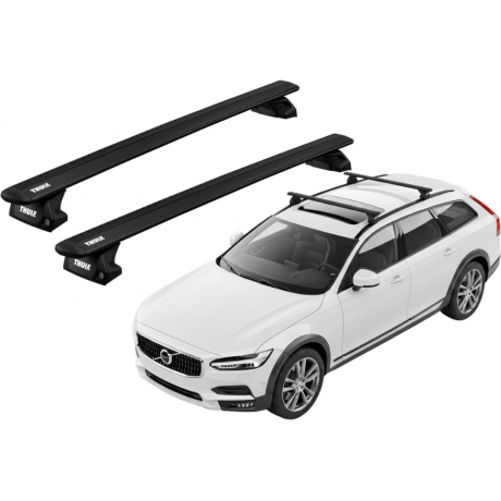 Barras THULE EVO WingBar para autos VOLVO V90 Cross Country desde 2017 - 2022 negro
