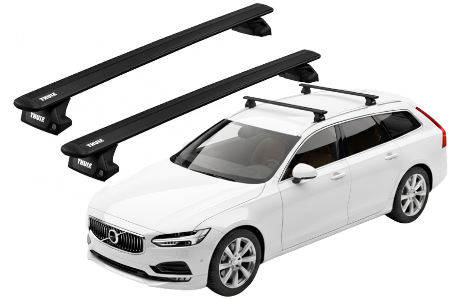 Barras THULE EVO WingBar para autos VOLVO V90 desde 2016 - 2020 negro