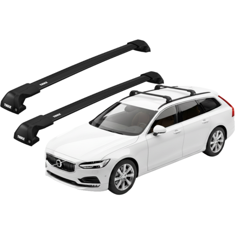 Barras THULE EDGE Flush para autos VOLVO V90 desde 2016 - 2020 negro