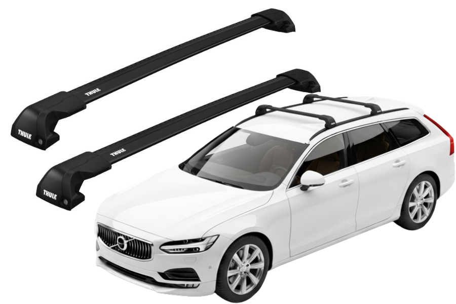 Barras THULE EDGE Flush para autos VOLVO V90 desde 2016 - 2020 negro