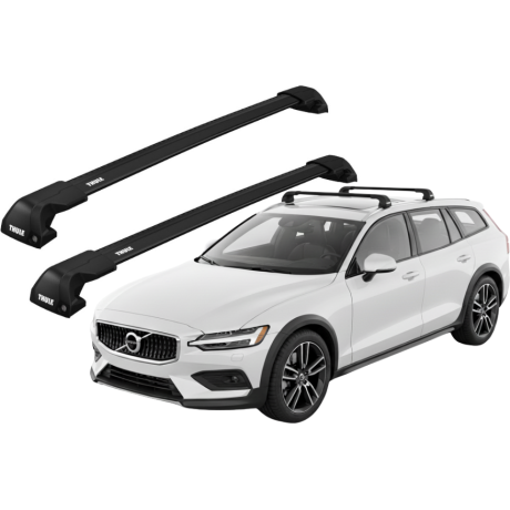 Barras THULE EDGE Flush para autos VOLVO V60 Cross Country desde 2019 - 2024 negro
