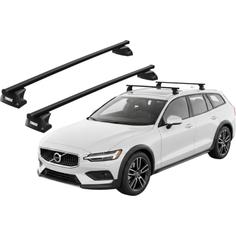 Barras THULE EVO SquareBar para autos VOLVO V60 Cross Country desde 2019 - 2024