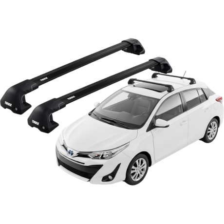 Barras THULE EDGE Flush para autos TOYOTA Yaris (XP130) 2012 a 2020 negro