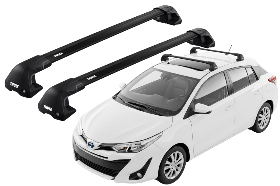 Barras THULE EDGE Flush para autos TOYOTA Yaris (XP130) 2012 a 2020 negro