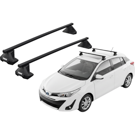 Barras THULE EVO SquareBar para autos TOYOTA Yaris (XP130) 2012 a 2020