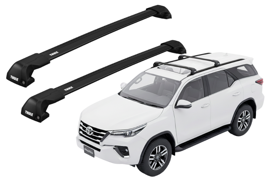 Barras THULE EDGE Flush para autos TOYOTA Hilux SW4 desde 2016-2022 negro