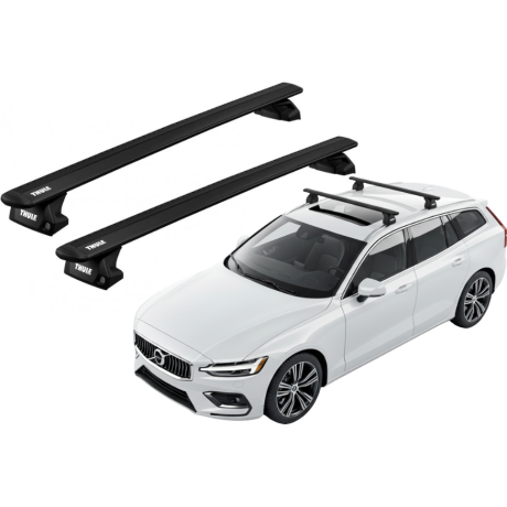 Barras THULE EVO WingBar para autos VOLVO V60 desde 2019 - 2023 negro