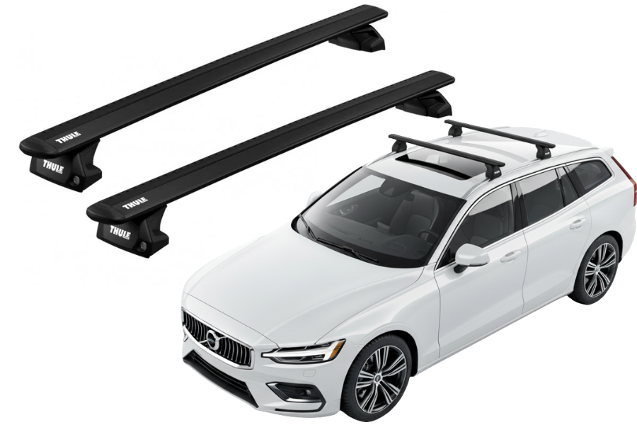 Barras THULE EVO WingBar para autos VOLVO V60 desde 2019 - 2023 negro