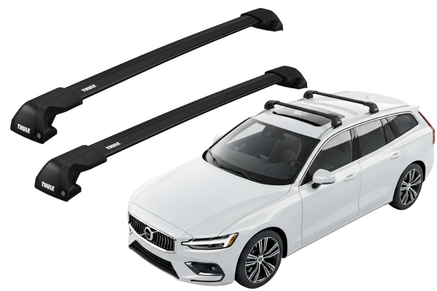 Barras THULE EDGE Flush para autos VOLVO V60 desde 2019 - 2023 negro